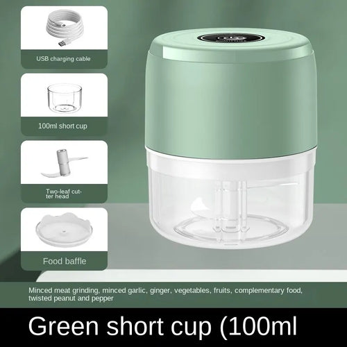 Electric Mini Food Chopper and Garlic Crusher