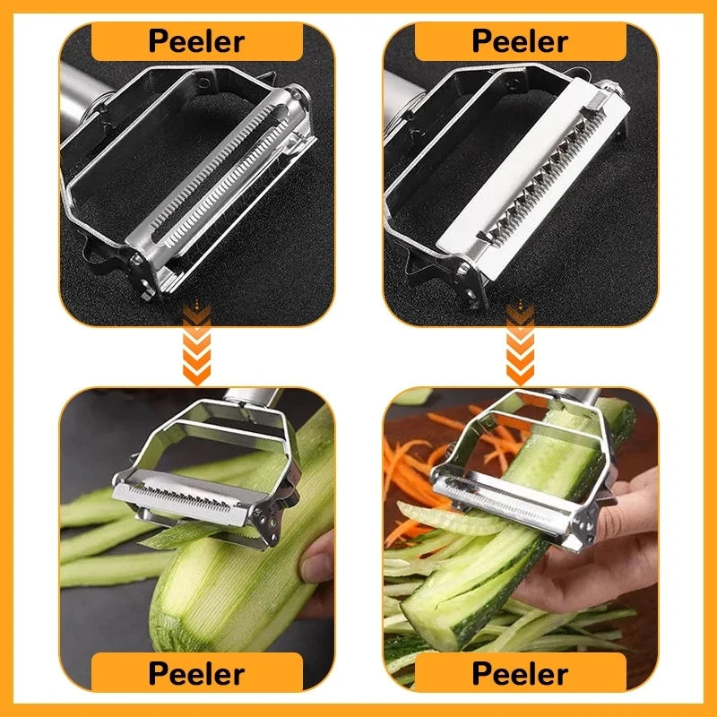 Stainless Steel Multifunctional Vegetable & Fruit Peeler