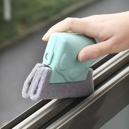 Window Groove Cleaning Brush with Cloth