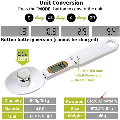 Mini Digital Spoon Scale with LCD Display