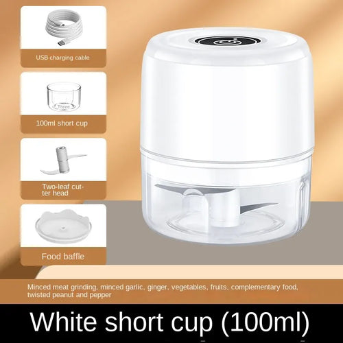 Electric Mini Food Chopper and Garlic Crusher