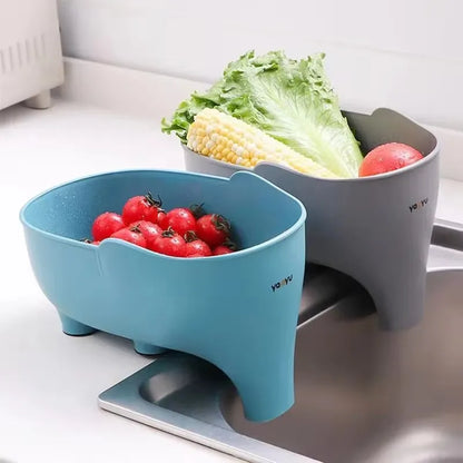 Elephant-Shaped Multi-Functional Kitchen Drainage Basket