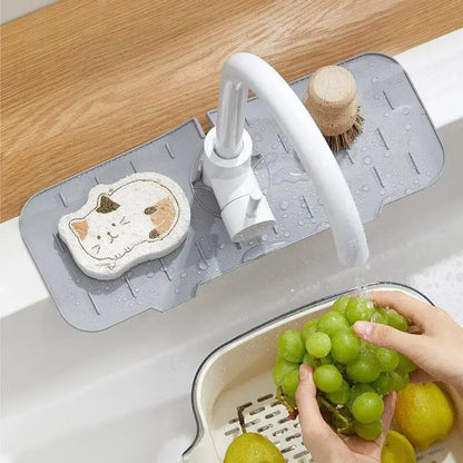 Silicone Kitchen Sink Faucet Mat & Splash Guard