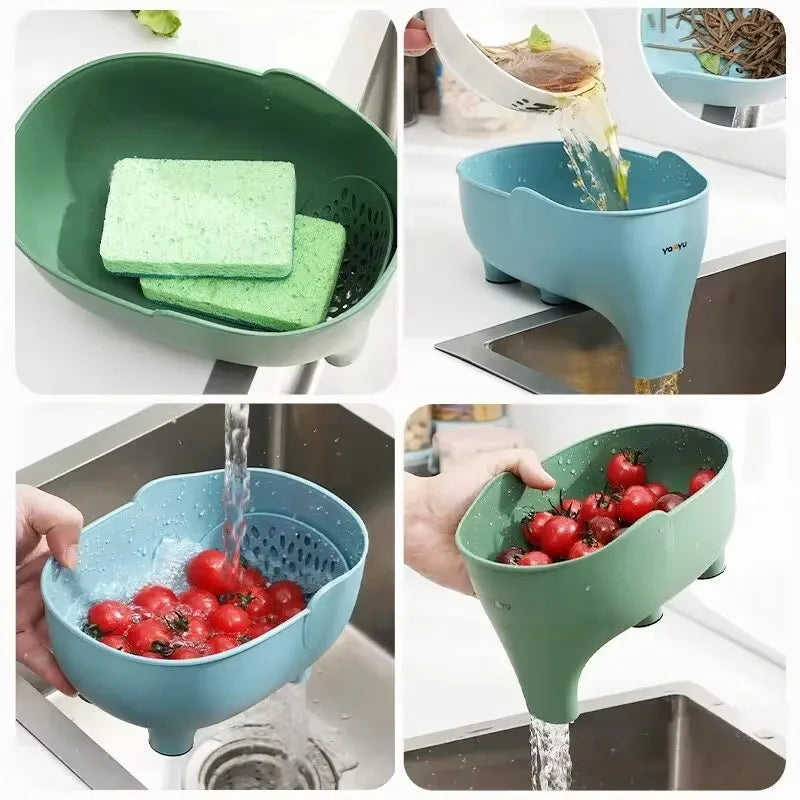 Elephant-Shaped Multi-Functional Kitchen Drainage Basket