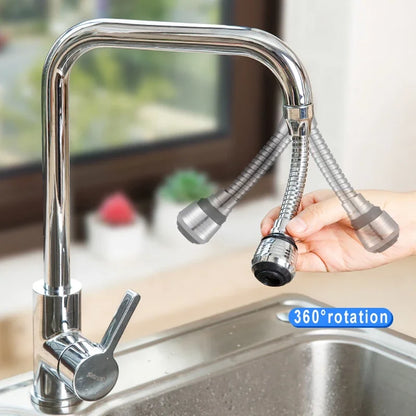 360° Adjustable Kitchen Faucet Extender – Dual Mode, Water-Saving