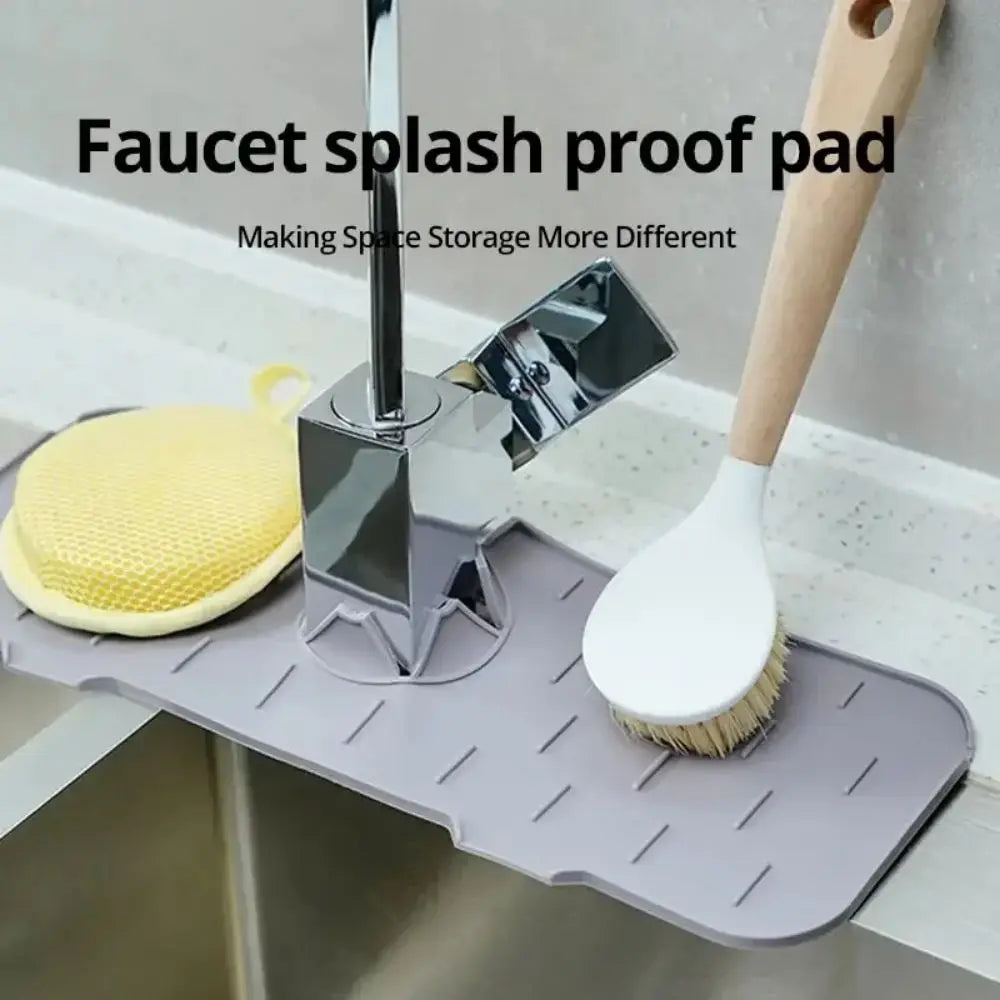 Silicone Kitchen Sink Faucet Mat & Splash Guard