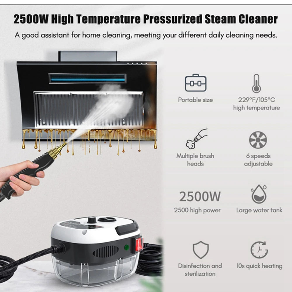 High-Pressure Steam Cleaner with High-Temperature Sterilization