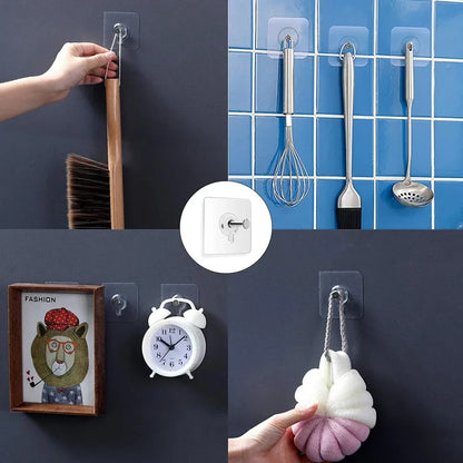 Heavy-Duty Adhesive Hooks for Frames, Posters, and Clocks