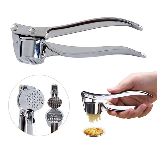 Stainless Steel Garlic Press & Smasher