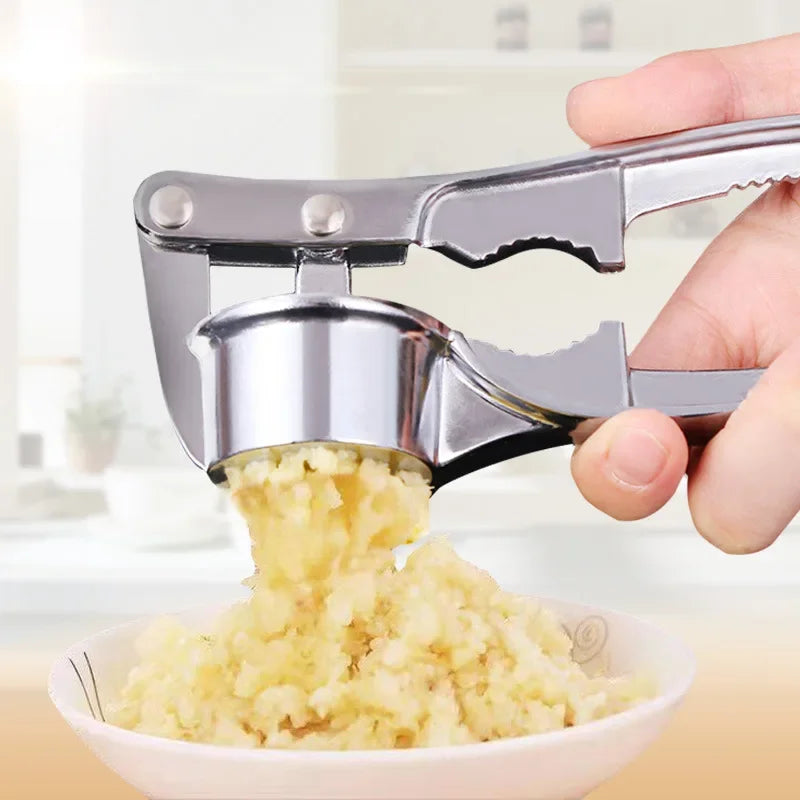 Stainless Steel Garlic Press & Smasher