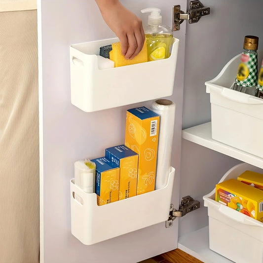 Wall-Mounted Kitchen Cabinet Organizer for Cling Film and Storage Bags