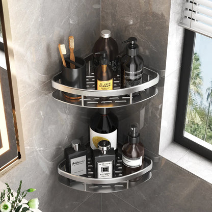 Aluminum Alloy Bathroom & Kitchen Storage Organizer Shelf