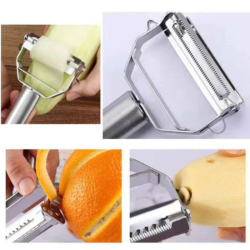 Stainless Steel Multifunctional Vegetable & Fruit Peeler