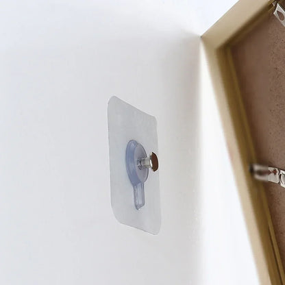 Heavy-Duty Adhesive Hooks for Frames, Posters, and Clocks