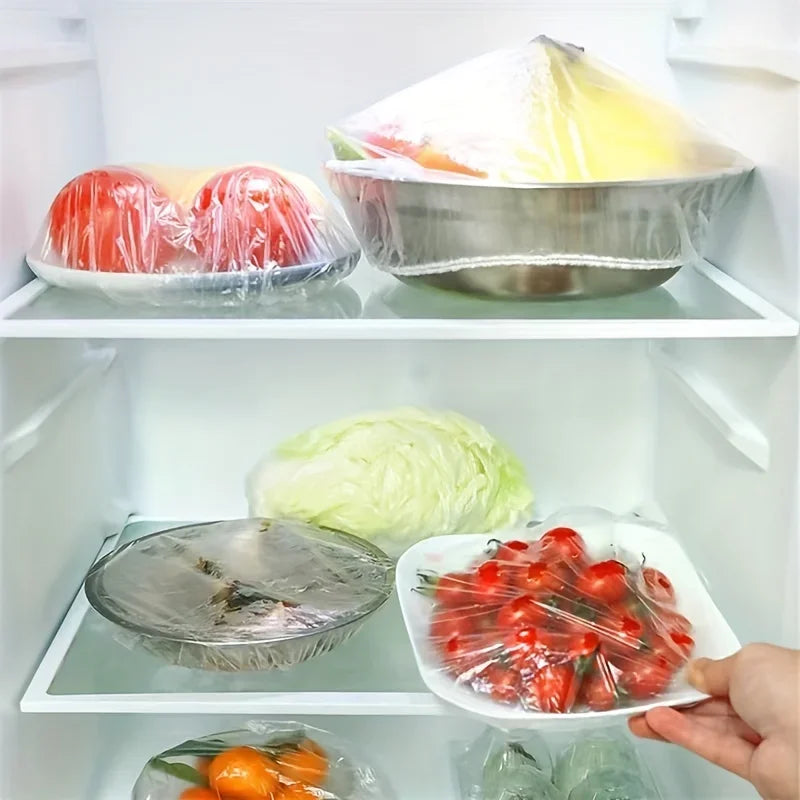 100-Piece Elastic Food Storage Covers for Freshness Sealing