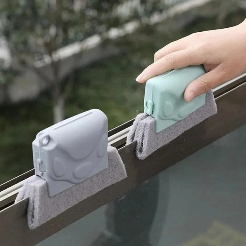 Window Groove Cleaning Brush with Cloth