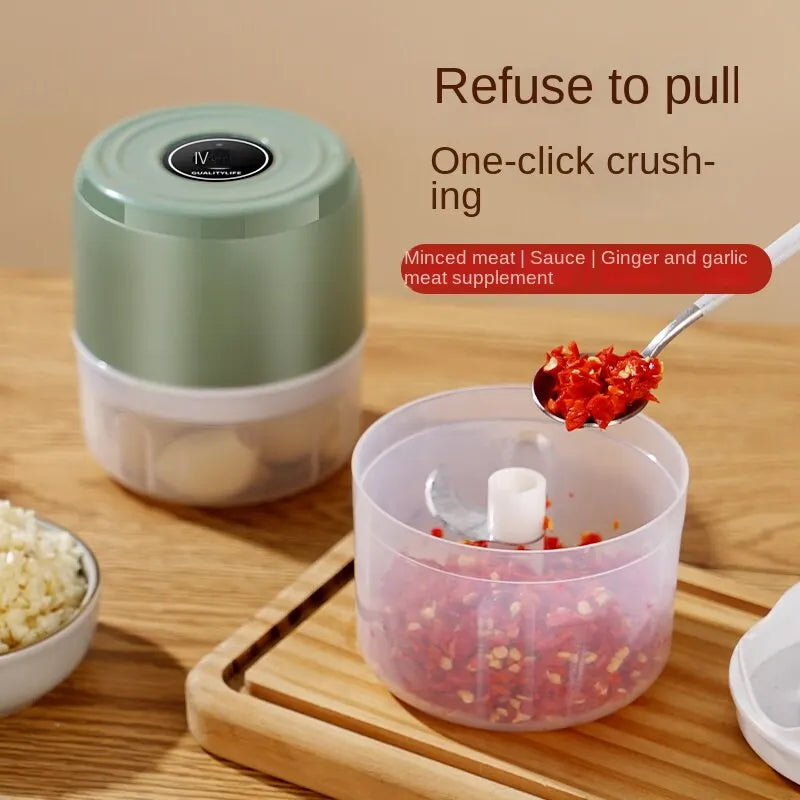 Electric Mini Food Chopper and Garlic Crusher